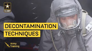 Chemical Company Soldiers Practice Decontamination Techniques [upl. by Greiner321]