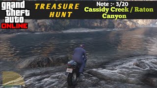 GTA Online Treasure Hunt Location 3 Cassidy Creek  Raton Canyon [upl. by Enayr]