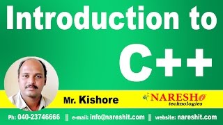 C Introduction  C  Tutorial  Mr Kishore [upl. by Yaja]