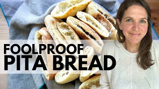 Simple Homemade Pita Bread Recipe [upl. by Cottrell]