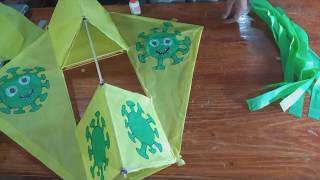 TIENES QUE VERLO COMO HACER UN PAPALOTE DE TRIANGULOCreate your kite step by step easy and fast [upl. by Archie]