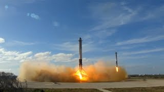 Falcon Heavy first landing [upl. by Rech]