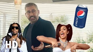 Pepsi Steve Carell Lil Jon and Cardi B in hilarious Super Bowl advert [upl. by Meda]