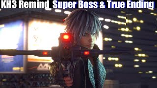 KH3 Yozora Super Boss amp True Ending  Kingdom Hearts 3 Remind DLC [upl. by Lledor]