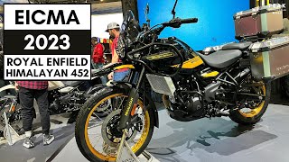 EICMA 2023 Royal Enfield Himalayan 452 4K [upl. by Vada708]