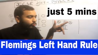 FLEMINGS LEFT hand rule ICSE PHYSICS CLASS 10 [upl. by Metzgar]