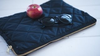 DIY quilted laptop sleeve  DIY quilt clutch [upl. by Reh]