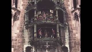 Glockenspiel at Rathaus Town Hall in Munich Germany [upl. by Alesram]