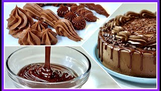 4 TIPOS DE GANACHE DE CHOCOLATE CON 1 SOLA RECETA [upl. by Sreip]