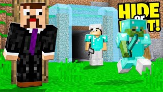 Discovering a SECRET Minecraft WATERFALL Base Hide Or Hunt 5 [upl. by Halle]