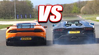 LAMBORGHINI AVENTADOR VS HURACAN SOUND [upl. by Lapointe846]