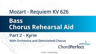 Mozarts Requiem Part 2  Kyrie  Bass Chorus Rehearsal Aid [upl. by Nauh]