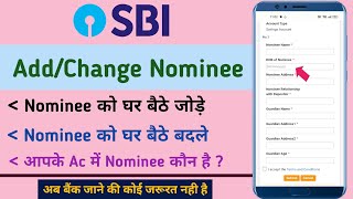 SBI Bank Ac Me Nominee Kaise Add Kare  How To AddChange Nominee In Sbi Account  View Nominee [upl. by Aelanej123]