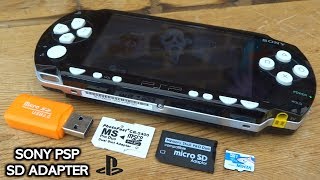 PSP Memory Stick Micro SD Card Adapter Setup [upl. by Lebbie641]