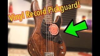 DIY Vinyl record pickguard for bass and guitar [upl. by Ylrebma739]