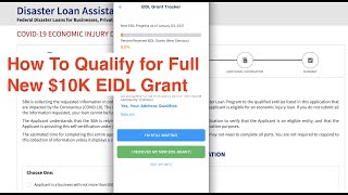 How To Qualify for Full New 10K EIDL Grant [upl. by Anatlus]