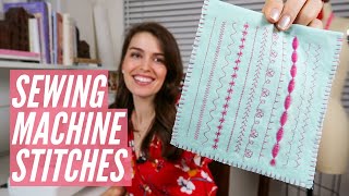 Selecting Stitches  Sewing Machine Basics [upl. by Gnehc]