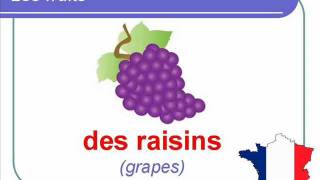 French Lesson 23  FRUITS Food Vocabulary  LES FRUITS Vocabulaire Frutas en francés [upl. by Elinor807]