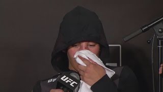 Miesha Tates postfight press conference with a broken nose  UFC 200 [upl. by Ainod]