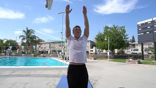 How to do back somersault half twist straight 5221a Springboard Diving Strategies Tips Tutorial [upl. by Enelyad101]