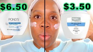 Ponds Dry Skin Cream vs Equate Beauty Dry Skin Facial Moisturizer Drugstore Skincare for DRY SKIN [upl. by Buke]