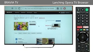 Sony BRAVIA  How to use the Internet Browser Opera TV Browser on BRAVIA TV [upl. by Hallutama]