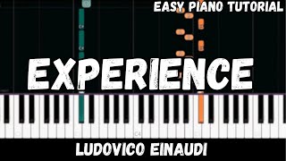 Ludovico Einaudi  Experience Easy Piano Tutorial [upl. by Orlantha]