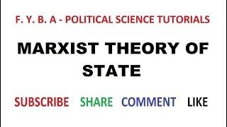 Marxist Theory of State  VI [upl. by Colner]