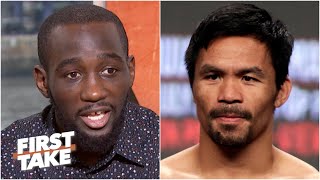 Terence Crawford Manny Pacquiao ran from me and didnt want to fight me  First Take [upl. by Hanyaz649]