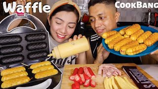 Waffle Cookbang Hotdog HamampCheese Chocolate Flavor [upl. by Grizel798]