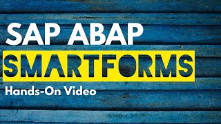 SMARTFORMS Creation in SAP ABAP  SAP ABAP Online Training [upl. by Roderigo]