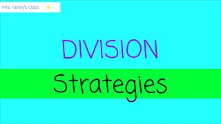 Division Strategies [upl. by Livingston661]