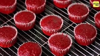 MOIST RED VELVET CUPCAKES [upl. by Arakihc]