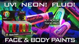 UV  Neon  Fluro Face paints Paintglow [upl. by Atiuqiram]