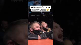 Volkanovski’s corner vs Ortega 🔊 [upl. by Heppman]