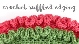 How to Crochet Ruffled Edging [upl. by Eilla641]