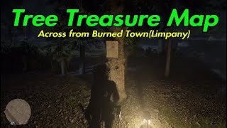 Tree Treasure Map Across from Burned TownLimpany RDR2 Online [upl. by Marigolde623]