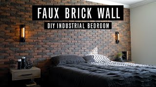 DIY Faux Brick Accent Wall– BEST TUTORIAL [upl. by Libys634]