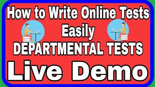 DEPARTMENTAL TESTS ONLINE EXAM DEMO [upl. by Adlemi]