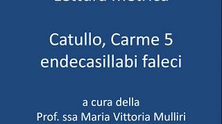 Catullo Carme 5  Scansione e lettura metrica [upl. by Htebazile300]