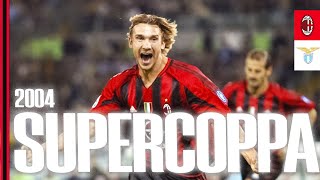 Shevchenkos hattrick for the Supercoppa 2004  AC Milan 30 Lazio  Full Match [upl. by Jonathan]