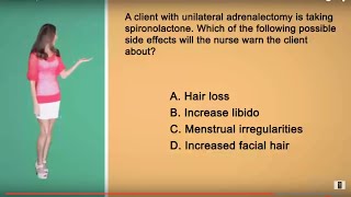 NCLEX Question Aldactone Side Effects [upl. by Rol]