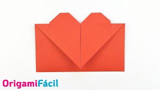 💌 Sobre Corazón de papel fácil paso a paso [upl. by Sivraj]