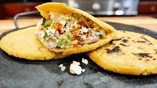 how to make Gorditas with maseca  Refried Beans gorditas  Gorditas de frijoles [upl. by Ellynad]