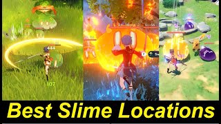 Where is the best location to Find Slime Secretions  My Favorite spots amp farm routes Genshin Impact [upl. by Upali591]