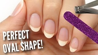 Shape Your Nails Perfectly Oval  Tips Tricks and Nail Care [upl. by Einaoj952]