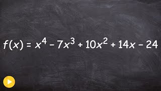 Given a Polynomial Function Find All of the Zeros [upl. by Madi]