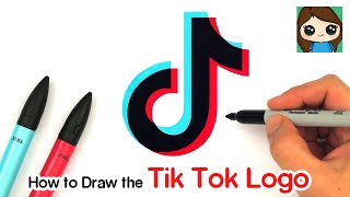 How to Draw the Tik Tok Logo [upl. by Ayahsey761]