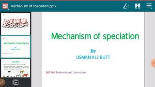 Mechanism of speciation Lecture 03 [upl. by Laurice]