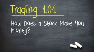 Trading 101 How Does a Stock Make You Money [upl. by Yetsirhc]